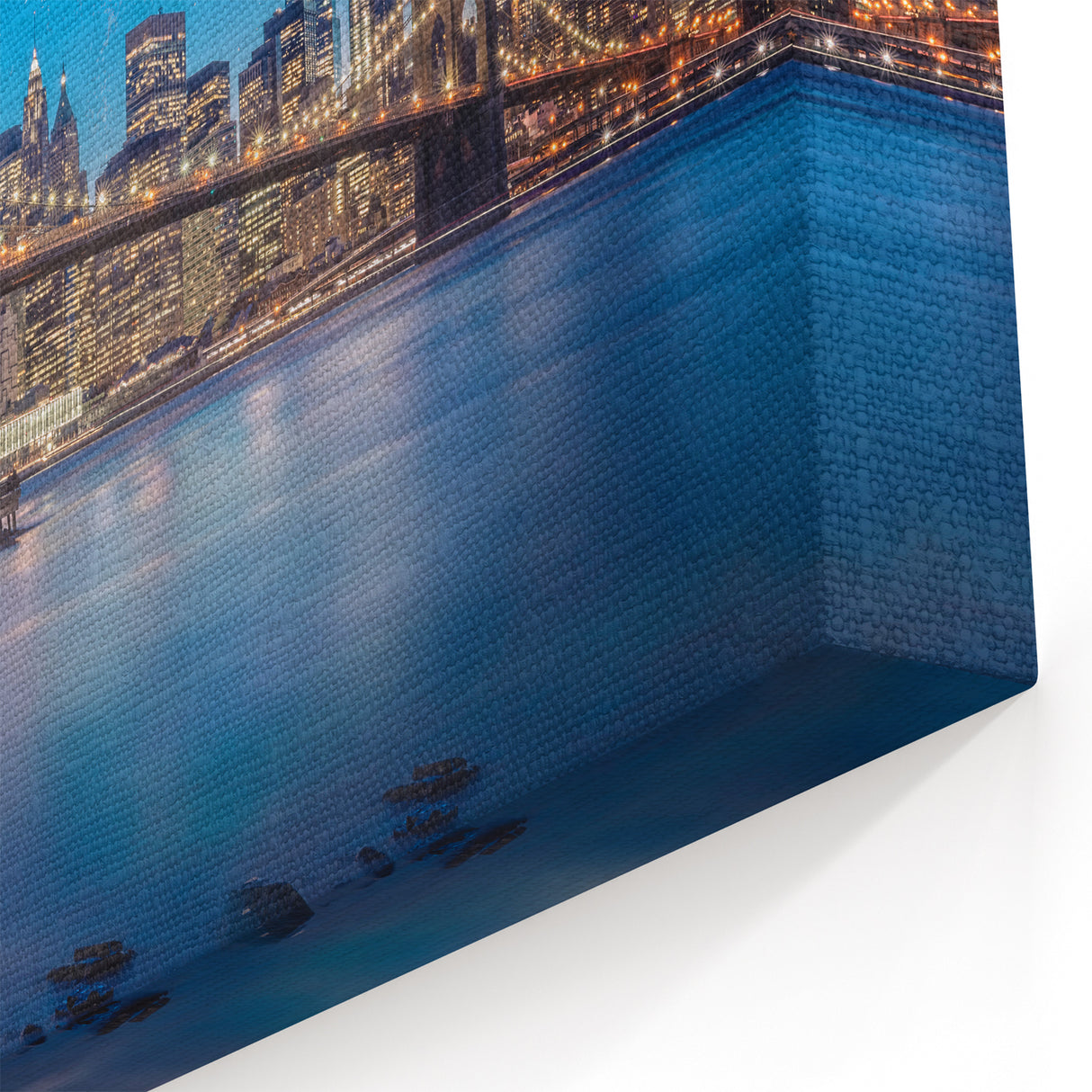 Brooklyn Bridge Fireworks Art - NYC Skyline Canvas for Festive Decor