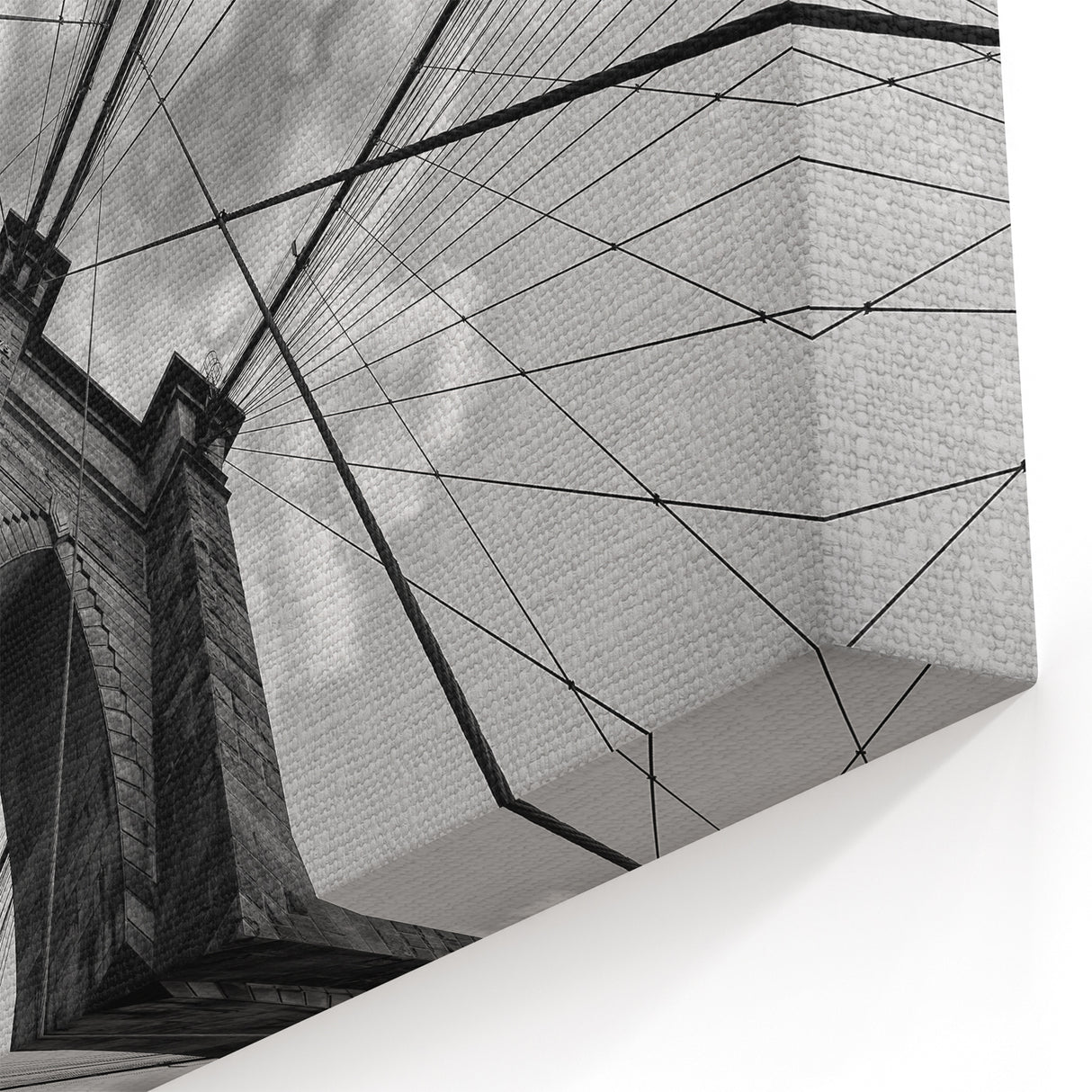 Brooklyn Bridge Black and White Art - Modern NYC Photography for Home Decor