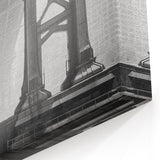 Manhattan Bridge Black and White Art - NYC Industrial Architecture Print