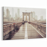 Brooklyn Bridge Rainy Day Art - NYC Skyline Photography for Wall Decor