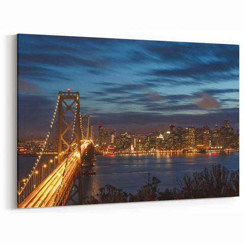 San Francisco Wall Art – Golden Gate Bridge Canvas California Skyline