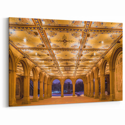 Central Park Wall Art - NYC Scenic Photography Bethesda Terrace Canvas Print