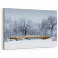 Central Park Canvas Prints - NYC Winter Photography Bow Bridge Wall Art