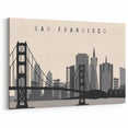 Modern San Francisco Skyline – Minimalist Wall Art California Cityscape