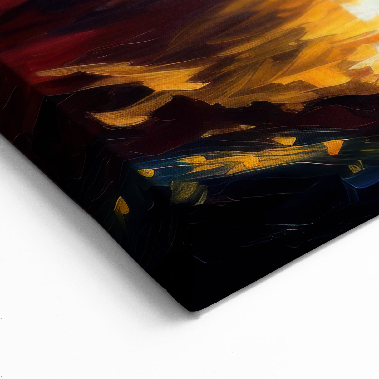 Golden Gate Bridge Canvas – Vibrant Abstract Wall Art San Francisco Sunset