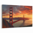 Golden Gate Bridge Canvas – Sunset Wall Art San Francisco California