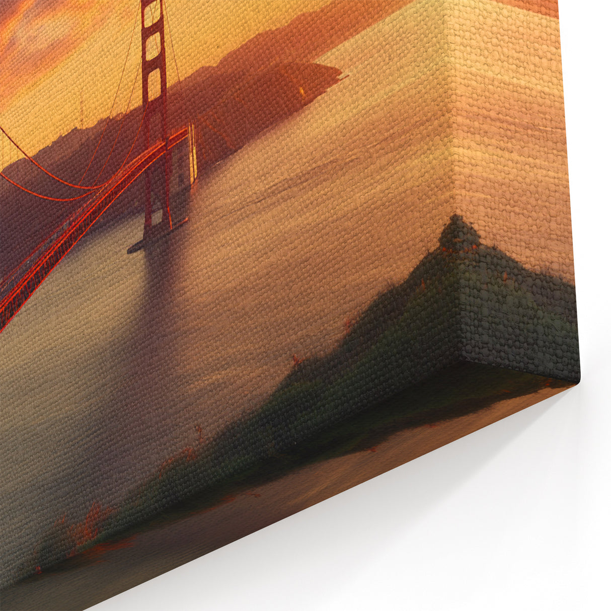Golden Gate Bridge Canvas – Sunset Wall Art San Francisco California