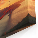 Golden Gate Bridge Canvas – Sunset Wall Art San Francisco California