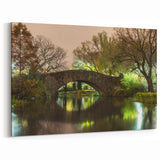 Central Park Photography - NYC Scenic Night View Gapstow Bridge Wall Art