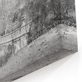 Central Park Wall Art - Black and White Bow Bridge Photography Canvas Print