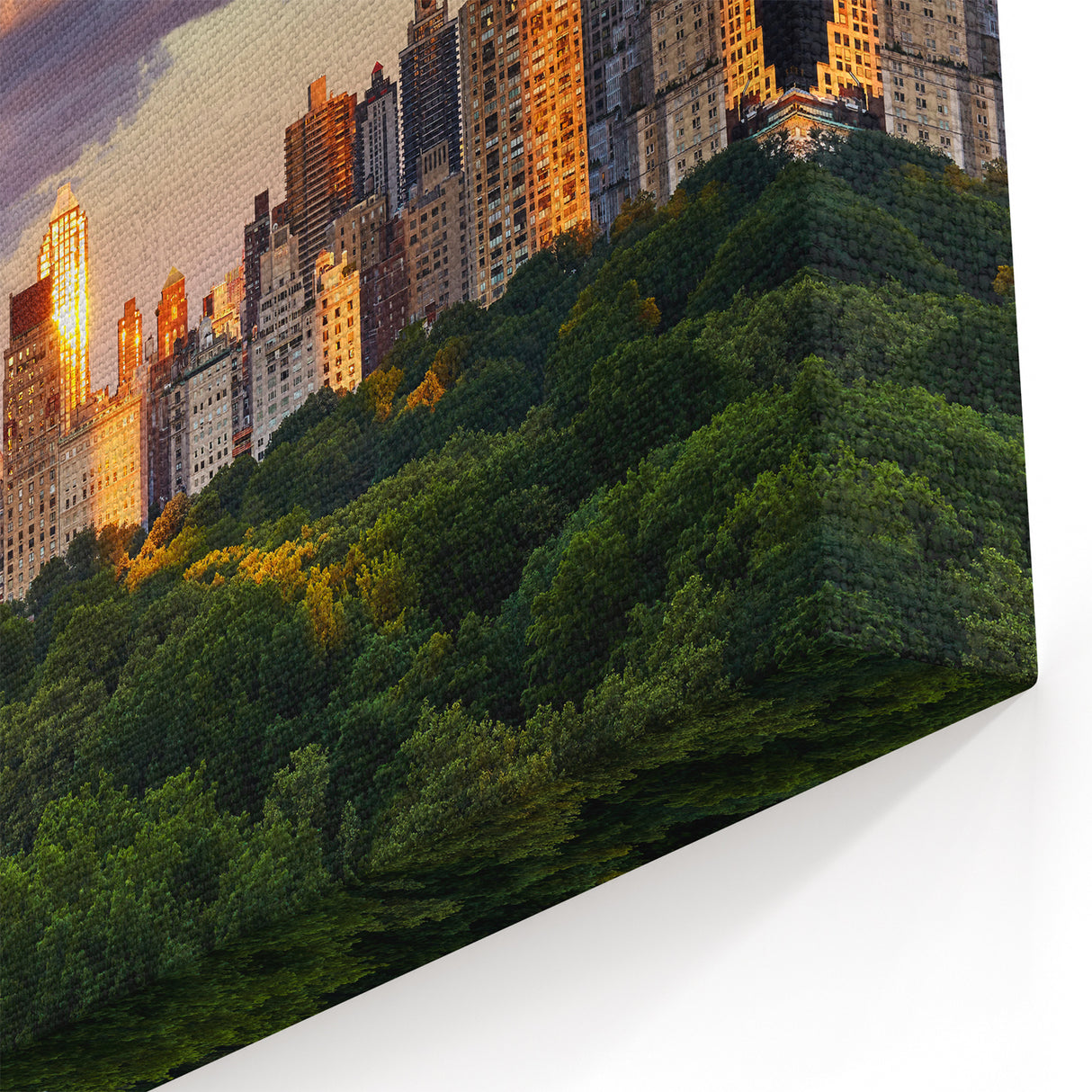 NYC Scenic Art - Central Park Sunset Skyline Photography Canvas Print