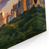 NYC Scenic Art - Central Park Sunset Skyline Photography Canvas Print