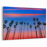 California Beach Scenes - Twilight Palm Trees Coastal Art Print
