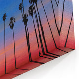 California Beach Scenes - Twilight Palm Trees Coastal Art Print
