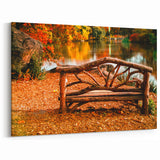 Central Park Wall Art - Autumn Leaves Scenic Photography Canvas Print