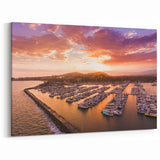 Santa Barbara Harbor Art - Sunset Marina California Coast Decor