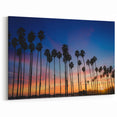 Twilight California Art - Palm Trees Sunset Santa Barbara Wall Print