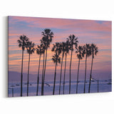 Santa Barbara Sunset - Palm Trees and Ocean Coastal Wall Art