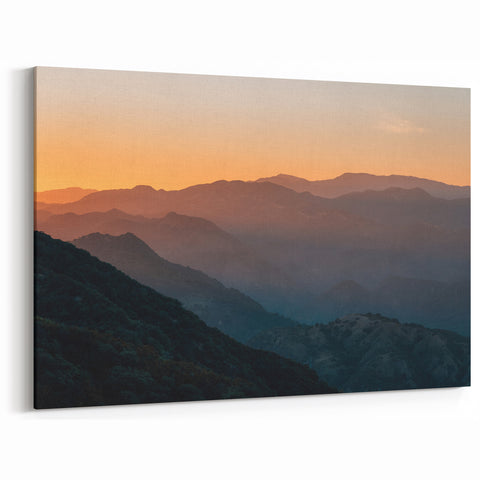 Santa Barbara Mountains - Sunset Over Hills California Landscape Art