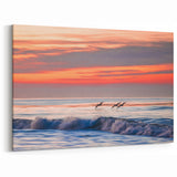 California Sunset Art - Birds Over Santa Barbara Ocean Coastal Scene