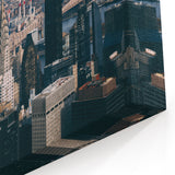 Iconic Ellis Island Artwork - Aerial View of NYC Chrysler Building Decor