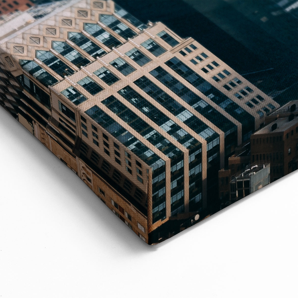 Iconic Ellis Island Artwork - Aerial View of NYC Chrysler Building Decor