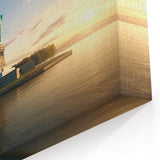 Iconic Ellis Island - New York City Skyline Wall Art at Sunset