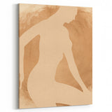Minimalist Art Print – Elegant Silhouette in Earthy Tones