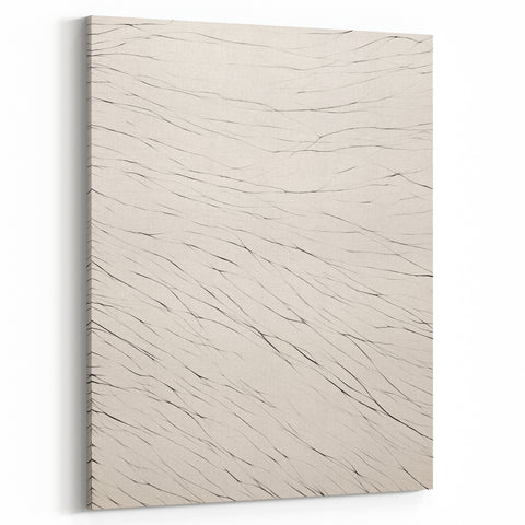 Abstract Minimalist Art – Flowing Line Pattern in Neutral Tones