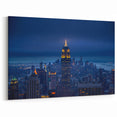 Empire State Building Wall Art - Manhattan Skyline Canvas NYC Night View