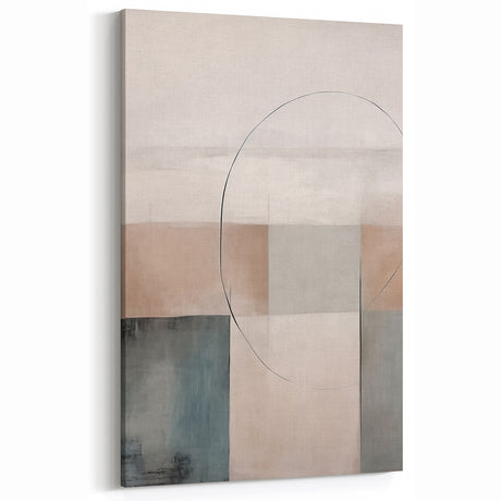 Minimalist Abstract Geometric Art – Soft Tones and Clean Lines