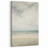 Minimalist Seascape Art – Calm Ocean and Sky in Soft Tones