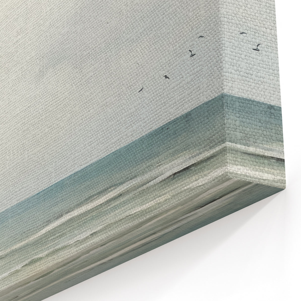 Minimalist Seascape Art – Calm Ocean and Sky in Soft Tones