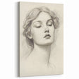Minimalist Portrait Art – Elegant Pencil Drawing of a Woman