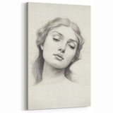 Minimalist Portrait Art – Graceful Pencil Drawing of a Woman