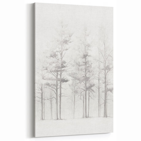 Minimalist Tree Sketch – Forest Scene in Soft Pencil Lines