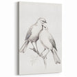 Minimalist Bird Sketch – Elegant Pencil Drawing of Two Birds on a Branch