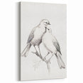 Minimalist Bird Sketch – Elegant Pencil Drawing of Two Birds on a Branch