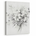 Minimalist Floral Sketch – Detailed Pencil Drawing of Flowers
