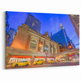 Grand Central Station Art - NYC Yellow Taxi Scene with Iconic Architecture