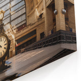 Grand Central Station Clock Art - Iconic NYC Landmark with Sunlit Arches