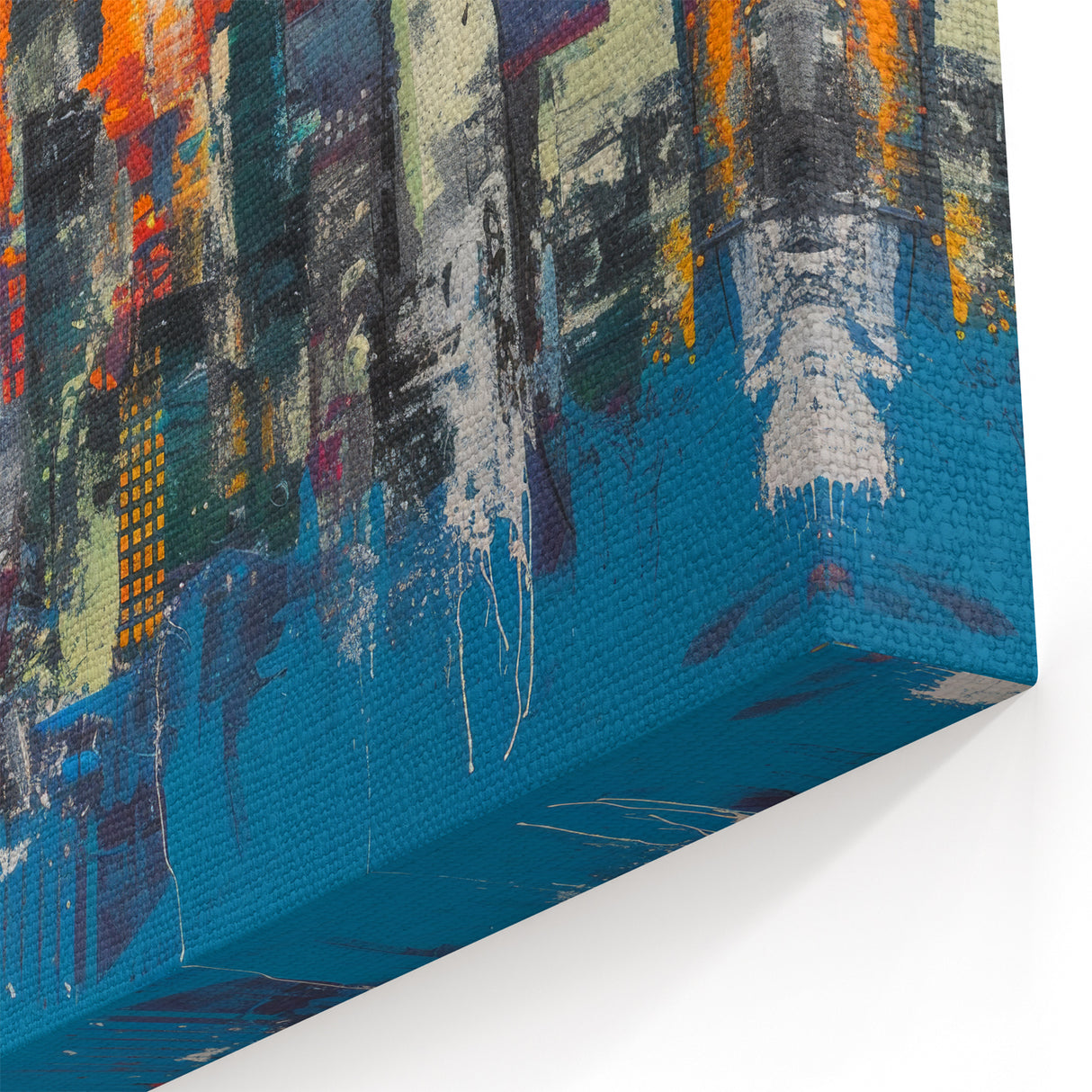 Abstract Manhattan Skyline Art - Colorful NYC Cityscape with Vibrant Hues