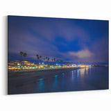 Santa Cruz Nightscape Wall Art - Coastal California Beach Canvas Prints