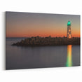 Santa Cruz Lighthouse Sunset Wall Art - California Coastal Canvas Prints