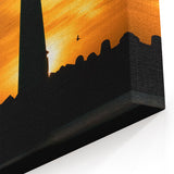 Santa Cruz Lighthouse Silhouette Wall Art - Sunset Coastal Canvas Prints