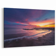 Santa Cruz Beach and Pier Sunset Wall Art - California Coastal Prints