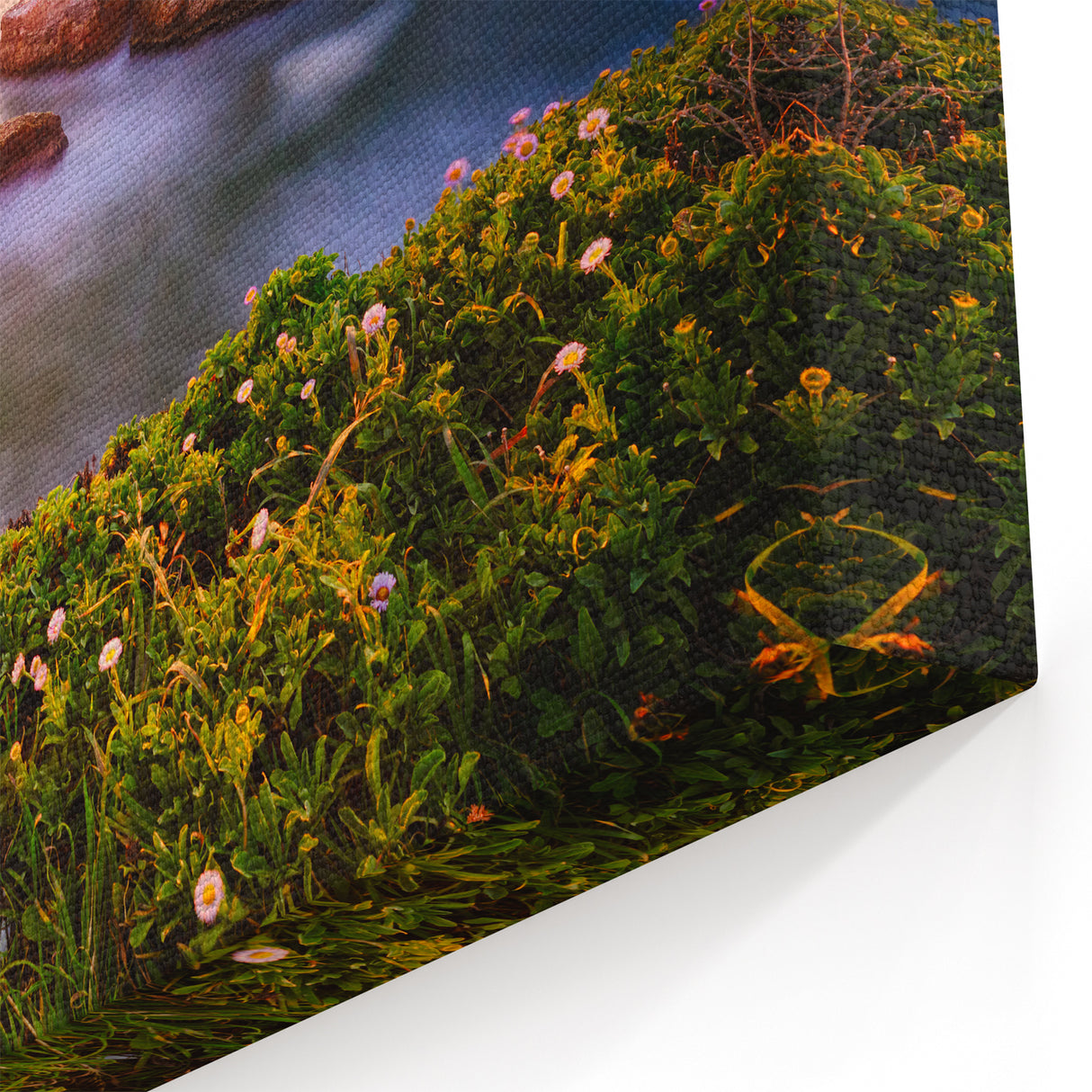 Santa Cruz Coastal Cliffs Sunset Wall Art - California Scenic Canvas Prints