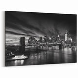 Black and White Manhattan Bridge Wall Art – NYC Cityscape Prints