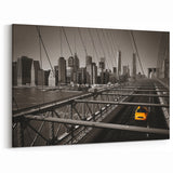 Manhattan Bridge Wall Art with Yellow Taxi – NYC Cityscape Prints