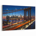 Manhattan Bridge at Night Wall Art – NYC Skyline Cityscape Prints